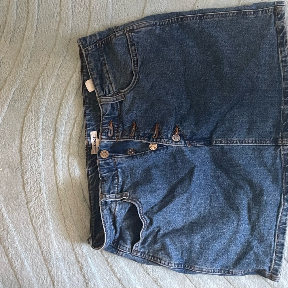 Garage Dark Blue Jean Shorts